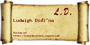 Ludwigh Diána névjegykártya